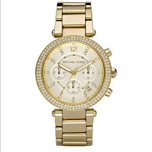 Michael Kors Women's Parker Chronograph Gold Watch